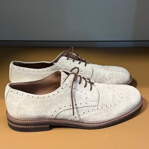 Brunello Cucinelli Light Beige Suede Oxfords